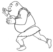 coloriage shrek s entraine a la danse